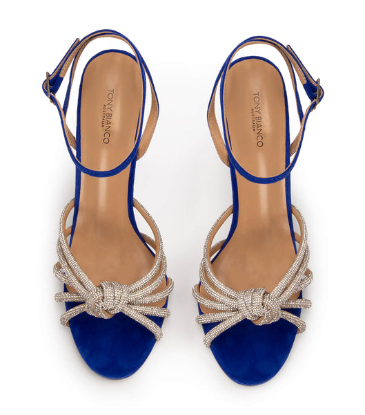 Tony Bianco Kyla Azure Semsket Skinn 11cm Stiletthæler Blå | NOZDE72514