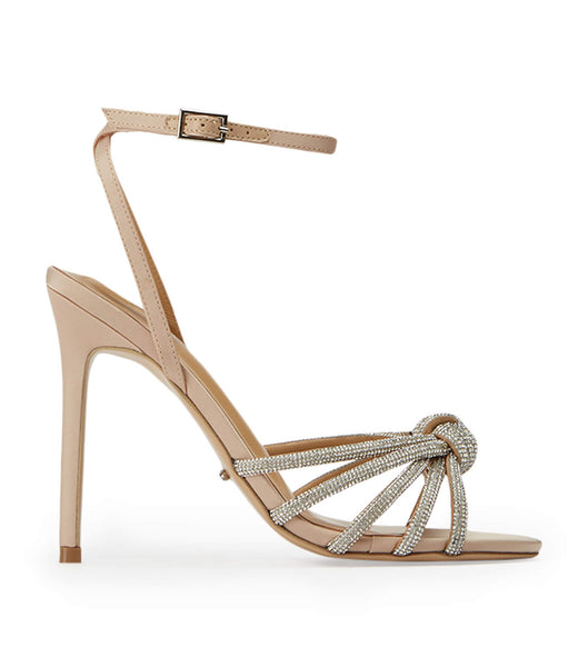 Tony Bianco Kyla Nude Satin 11cm Brude hæler Beige | GNOEC37319