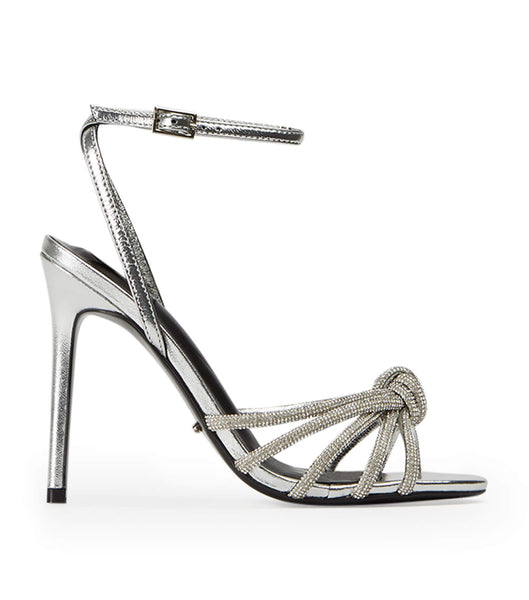 Tony Bianco Kyla Silver Foil 11cm Brude hæler Sølv | YNOVQ62149