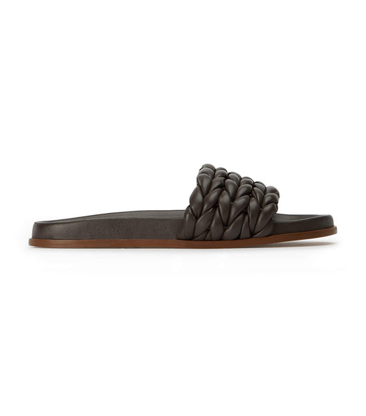 Tony Bianco Layton Chocolate Nappa Badesandaler Sjokolade | NOZPD17292