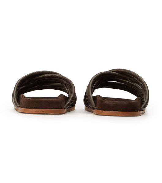 Tony Bianco Loki Chocolate Nappa Flate Sandaler Sjokolade | FNOUI85779