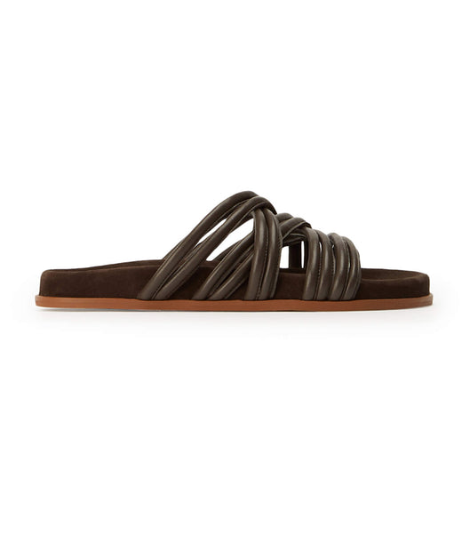 Tony Bianco Loki Chocolate Nappa Flate Sandaler Sjokolade | FNOUI85779