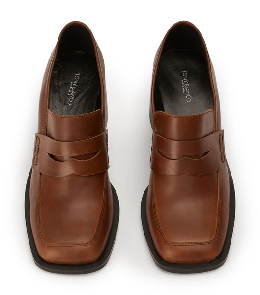 Tony Bianco Lomax Cognac 6.5cm Loafers Brune | PNOER26492