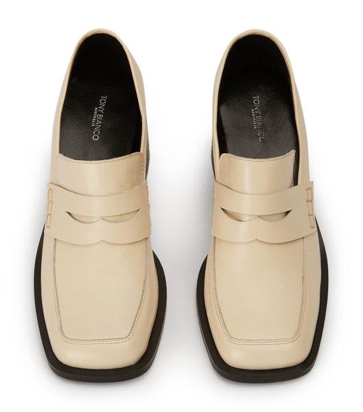 Tony Bianco Lomax Ecru Venice 6.5cm Loafers Hvite | BNOSD45704