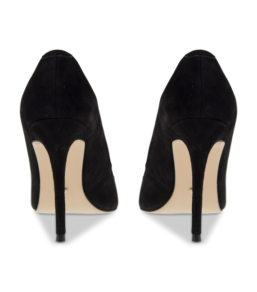 Tony Bianco Lotus Black Kid Semsket Skinn 10.3cm Stiletthæler Svarte | QNOWA41508