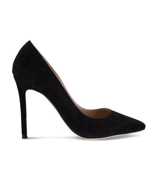 Tony Bianco Lotus Black Kid Semsket Skinn 10.3cm Stiletthæler Svarte | QNOWA41508