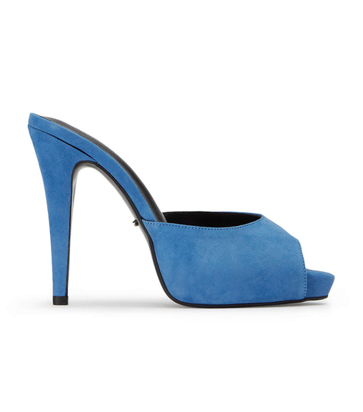 Tony Bianco Love Blue Semsket Skinn 12cm Platform Sko Blå | NOICD47016