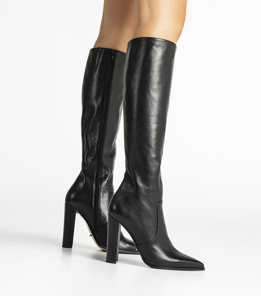 Tony Bianco Lucille Black Venice 10.3cm Mid Calf Boots Svarte | ANODF84698