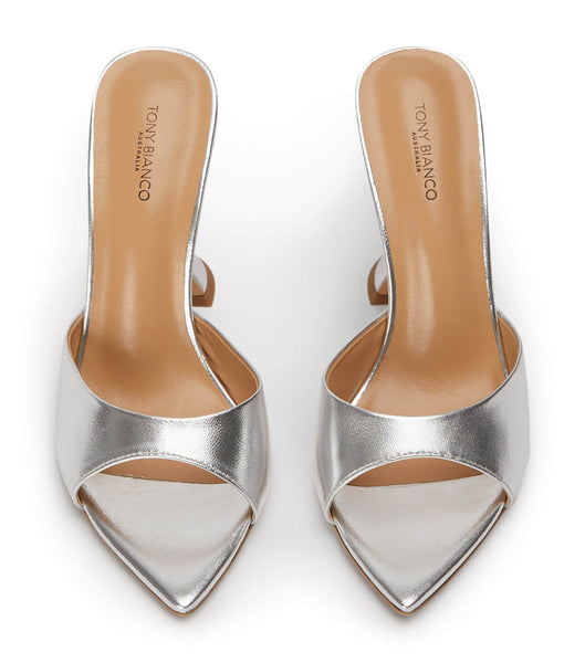 Tony Bianco Marcel Silver Nappa Metallic 10.5cm Brude hæler Sølv Metal | FNOUI99508