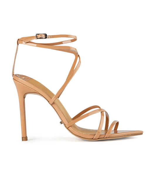 Tony Bianco Marcy Nude Patent 10.5cm Eventhæler Beige | NOCVG44823