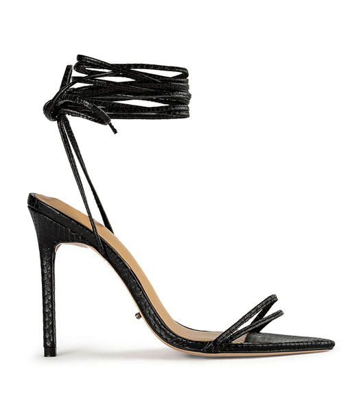 Tony Bianco Millie Black Snake 10.5cm Stiletthæler Svarte Slangeprint | NOJVR66157