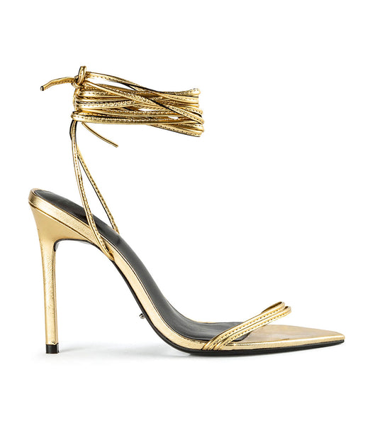 Tony Bianco Millie Gold Foil 10.5cm Stiletthæler Gull | PNOER38069