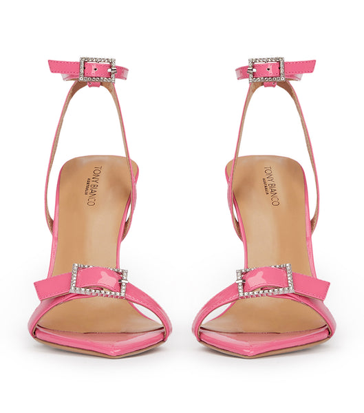 Tony Bianco Mopsy Flamingo Patent 10.5cm Bling hæler Rosa | NODYB40680