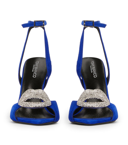 Tony Bianco Moshi Azure Semsket Skinn 10.5cm Bling hæler Blå | NOCVG68088