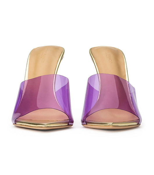 Tony Bianco Mylo Purple Vinylite/Gold 10.5cm Stiletthæler Lilla Gull | GNOUC55429