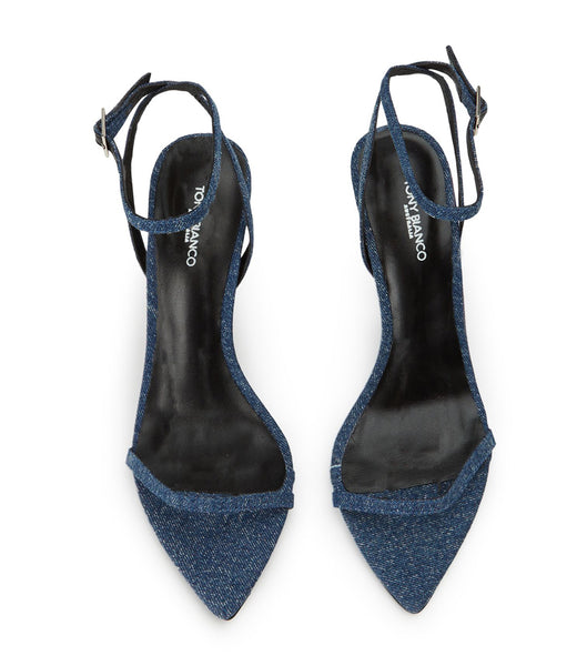 Tony Bianco Myra Blue Denim 10.5cm Stiletthæler Blå | NONZX22322