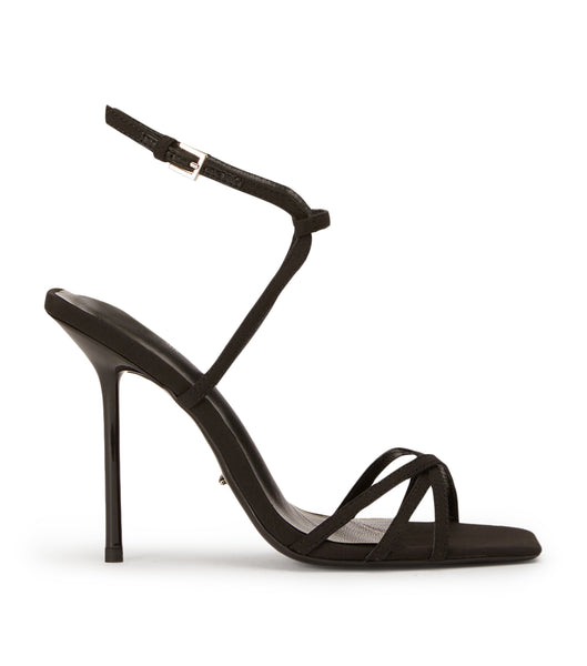 Tony Bianco Nomad Black Crepe 10.5cm Strappy hæler Svarte | DNOKV29147