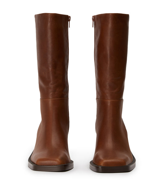 Tony Bianco Prestige Cognac 8cm Mid Calf Boots Brune | YNOVQ81891