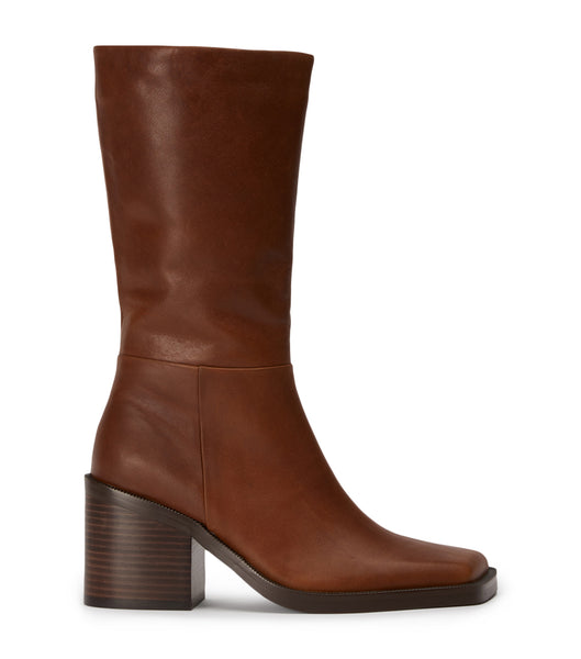 Tony Bianco Prestige Cognac 8cm Mid Calf Boots Brune | YNOVQ81891