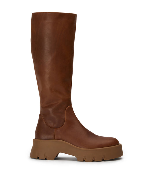 Tony Bianco Rage Cognac 5.5cm Mid Calf Boots Brune | ENOHC24705