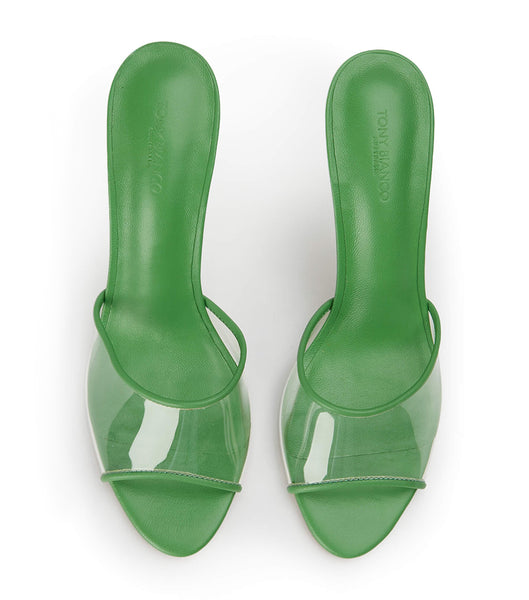 Tony Bianco Riana Clear Vinylite/Acid Green 9.5cm Stiletthæler Grønn | NOJVR36368