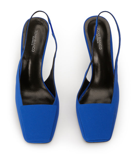 Tony Bianco Rue Azure Crepe 10.5cm Eventhæler Blå | GNOUC30376