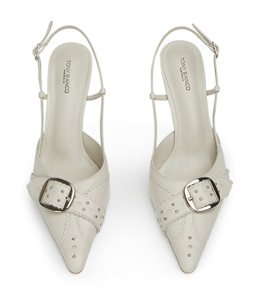 Tony Bianco Sadie Bone Venice 8cm Court Sko Beige | ZNONQ93916