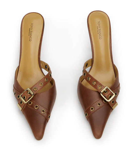 Tony Bianco Savoir Cognac 8cm Court Sko Brune | UNOND13397