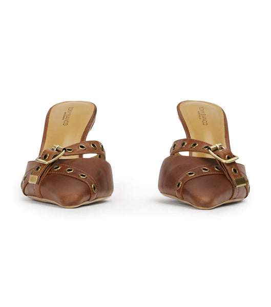 Tony Bianco Savoir Cognac 8cm Court Sko Brune | UNOND13397