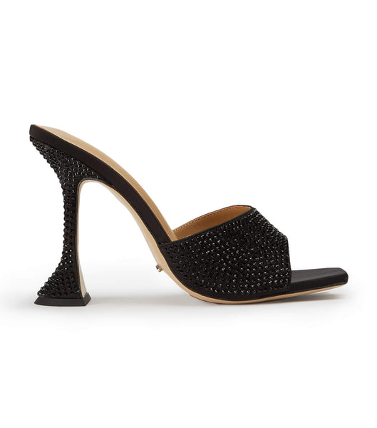 Tony Bianco Serri Black Satin 10.5cm Stiletthæler Svarte | NOZPD87999