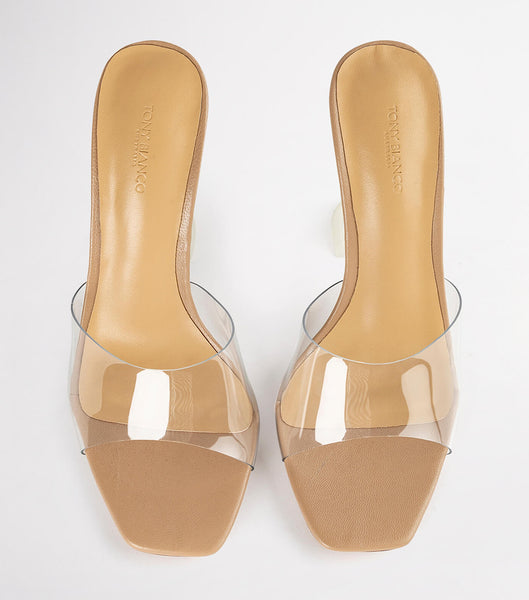 Tony Bianco Serri Clear Vinylite/Skin Nappa 10.5cm Stiletthæler Skin Color | NOJVR77747