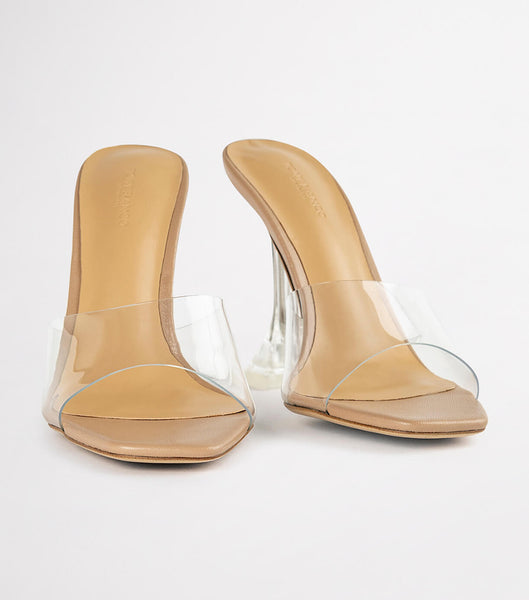 Tony Bianco Serri Clear Vinylite/Skin Nappa 10.5cm Stiletthæler Skin Color | NOJVR77747