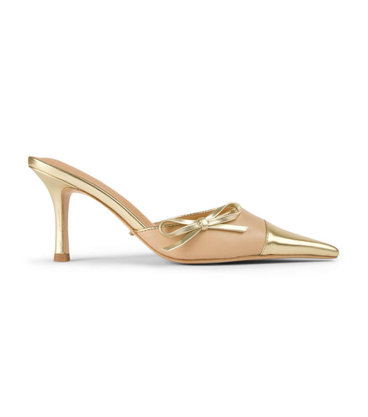 Tony Bianco Shirley Beech/Gold 8cm Court Sko Gull | NOCIF74728