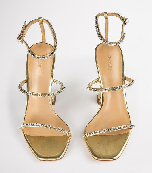 Tony Bianco Shy Gold Nappa Metallic 10.5cm Stiletthæler Gull Metal | LNOTR28240