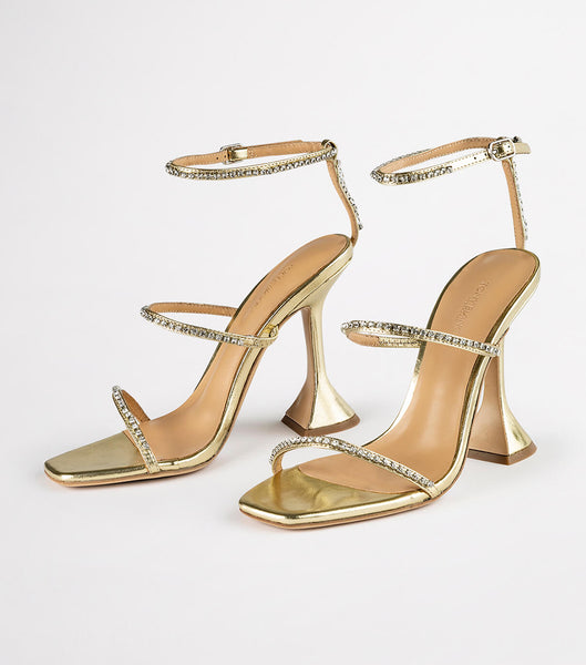 Tony Bianco Shy Gold Nappa Metallic 10.5cm Stiletthæler Gull Metal | LNOTR28240