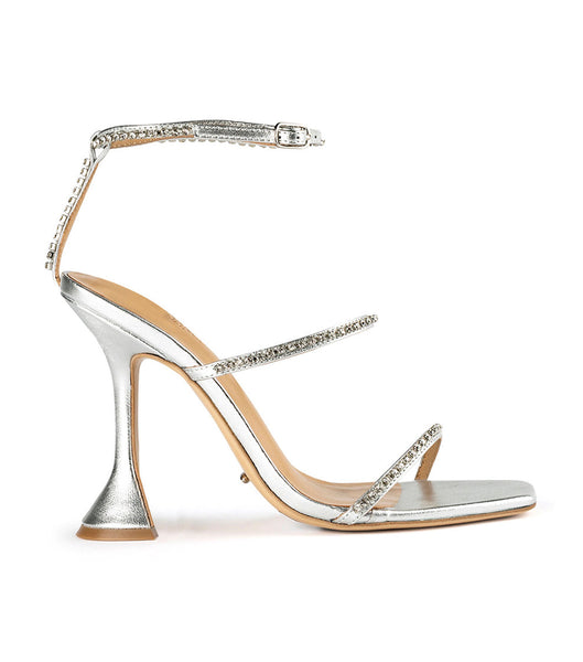 Tony Bianco Shy Silver Nappa Metallic 10.5cm Eventhæler Sølv Metal | FNOUI47645