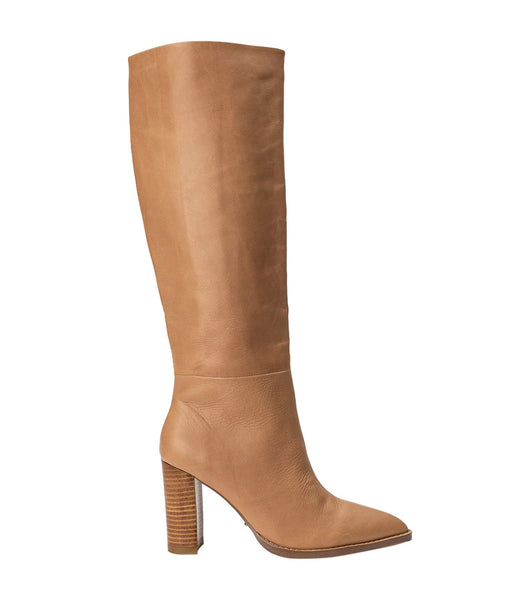 Tony Bianco Skyla Caramel Venice 9cm Mid Calf Boots Beige | NOXMI96821