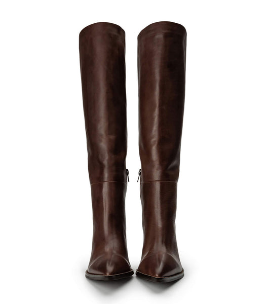 Tony Bianco Skyla Choc Como 9cm Mid Calf Boots Sjokolade | ANOWC29348