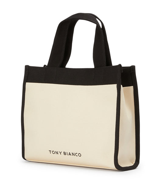 Tony Bianco Teagan Black/Beige Tote Bag Accessories Svarte Beige | ANODF81376