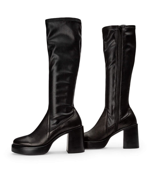 Tony Bianco Tibby Black Venice/Black Venezia 9cm Mid Calf Boots Svarte | BNOSO28957