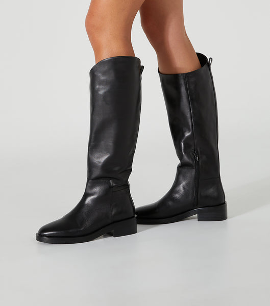 Tony Bianco Tyler Black Como 4cm Mid Calf Boots Svarte | NONEJ50099