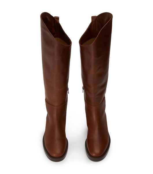 Tony Bianco Tyler Cognac 4cm Mid Calf Boots Brune | NOEAH14825