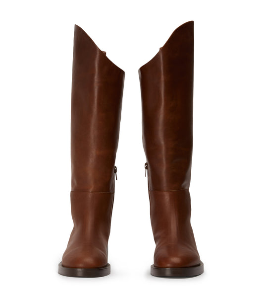 Tony Bianco Tyler Cognac 4cm Mid Calf Boots Brune | NOEAH14825