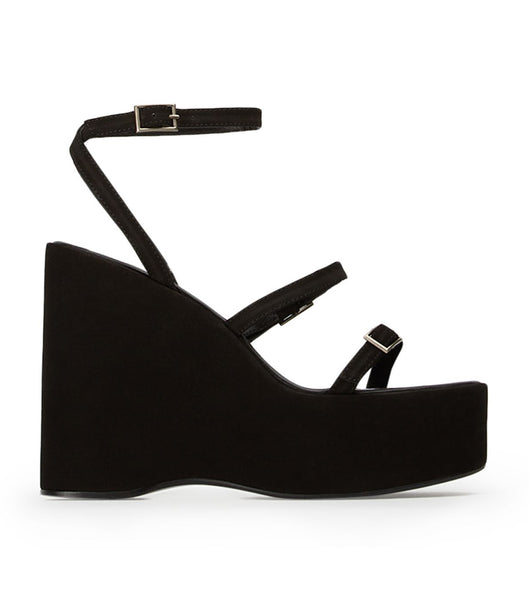 Tony Bianco Vale Black Phoenix 13cm Wedge Svarte Rød | ZNONQ71312