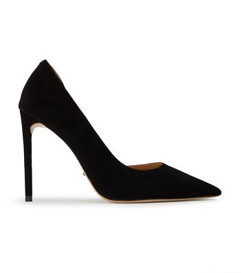 Tony Bianco Alyx Black Semsket Skinn 10.5cm Court Sko Svarte | NOZDE14643