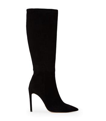 Tony Bianco Apollo Black Semsket Skinn 10.5cm Mid Calf Boots Svarte | NOQAV83520