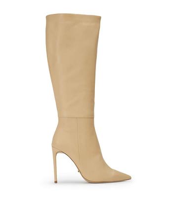 Tony Bianco Apollo Butter Nappa 10.5cm Mid Calf Boots Beige | GNOEC93426