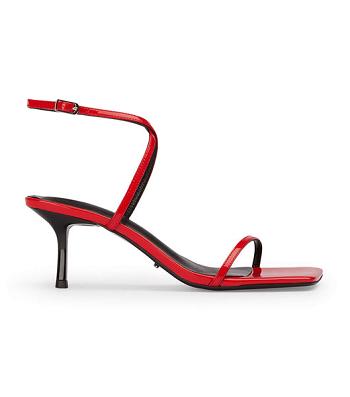 Tony Bianco Axent Scarlet Patent 6.5cm Strappy hæler Dyp Rød | NOICD73932