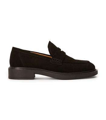 Tony Bianco Cherish Black Semsket Skinn 4.5cm Loafers Svarte | ANODF47835