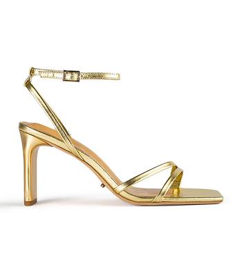 Tony Bianco Corso Gold Nappa Metallic 8.5cm Brude hæler Gull Metal | BNOSD35341